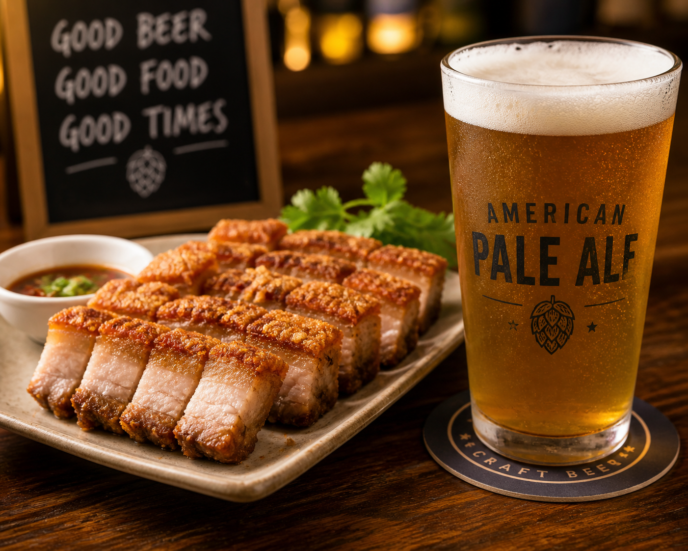 หมูกรอบกับเบียร์ American Pale Ale